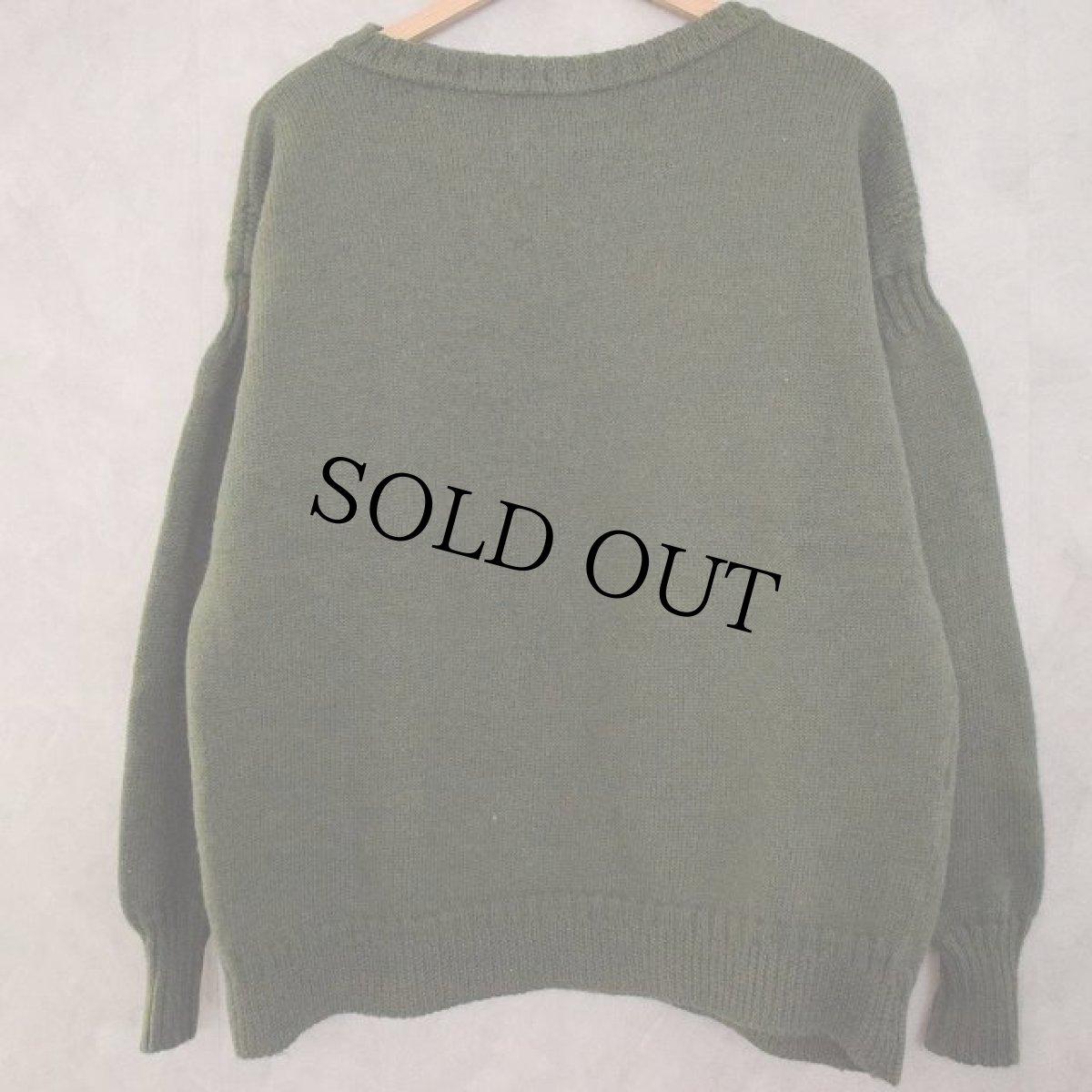 画像1: VINTAGE Guernsey Sweater Green (1)