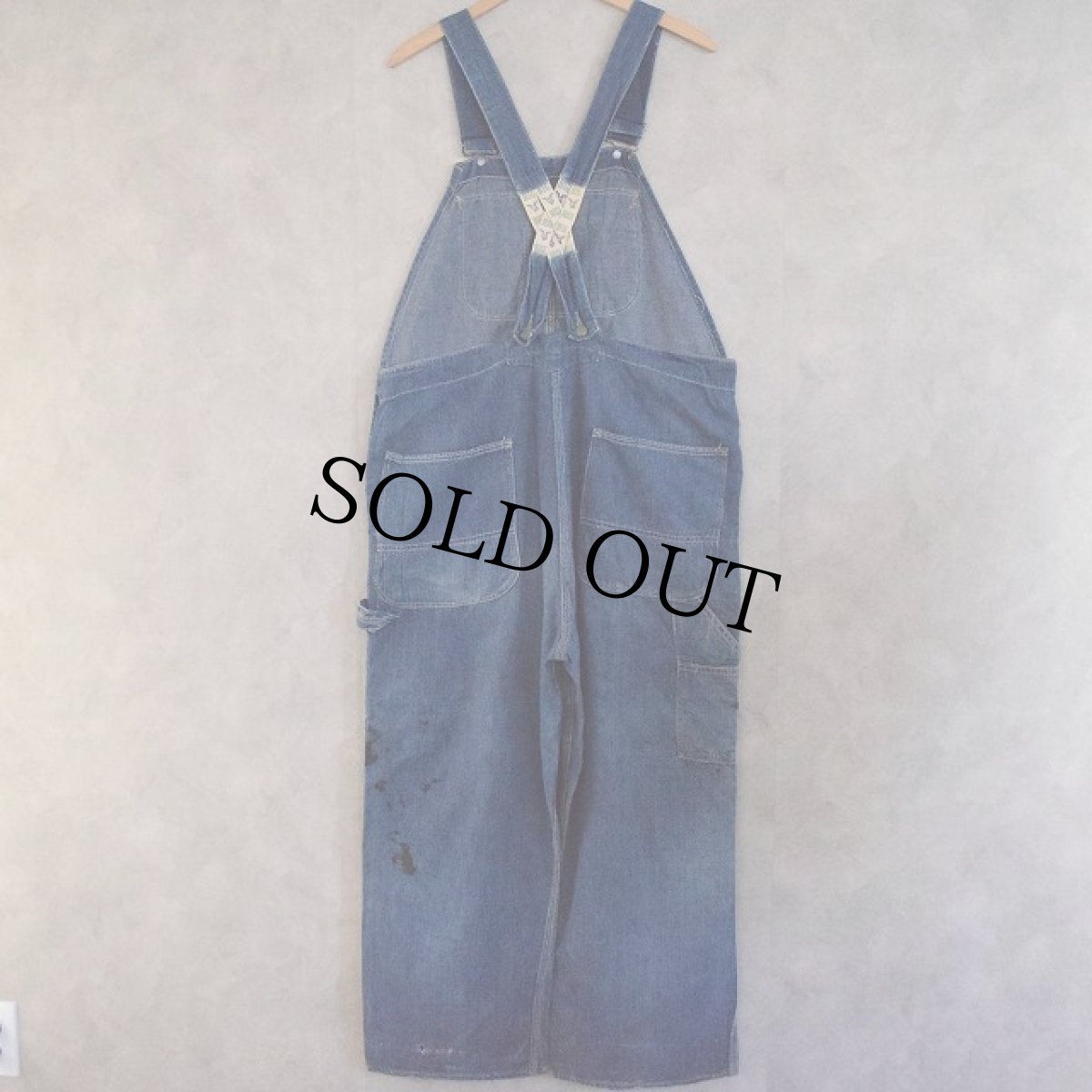 画像2: 40〜50's BIG BUCK by ELY&WALKER デニムオーバーオール W38 (2)