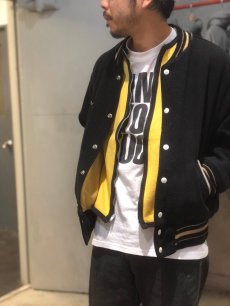 画像5: 60's BLK×WHT チェーンステッチ Award Jacket (5)