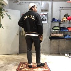 画像1: 60's BLK×WHT チェーンステッチ Award Jacket (1)