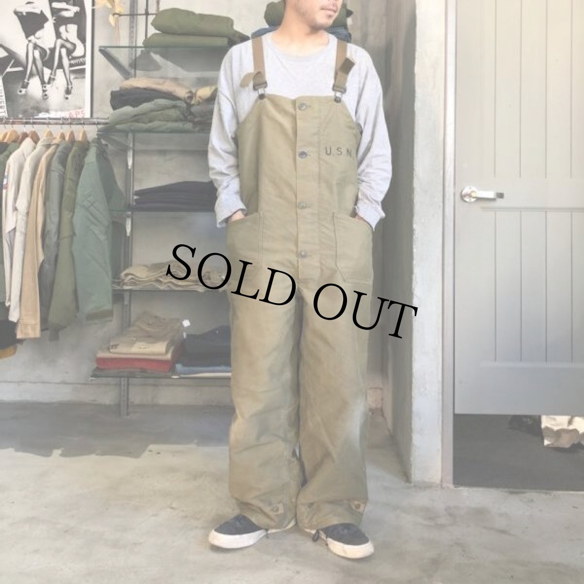 画像2: 40's U.S.NAVY N-1 デッキパンツ (2)