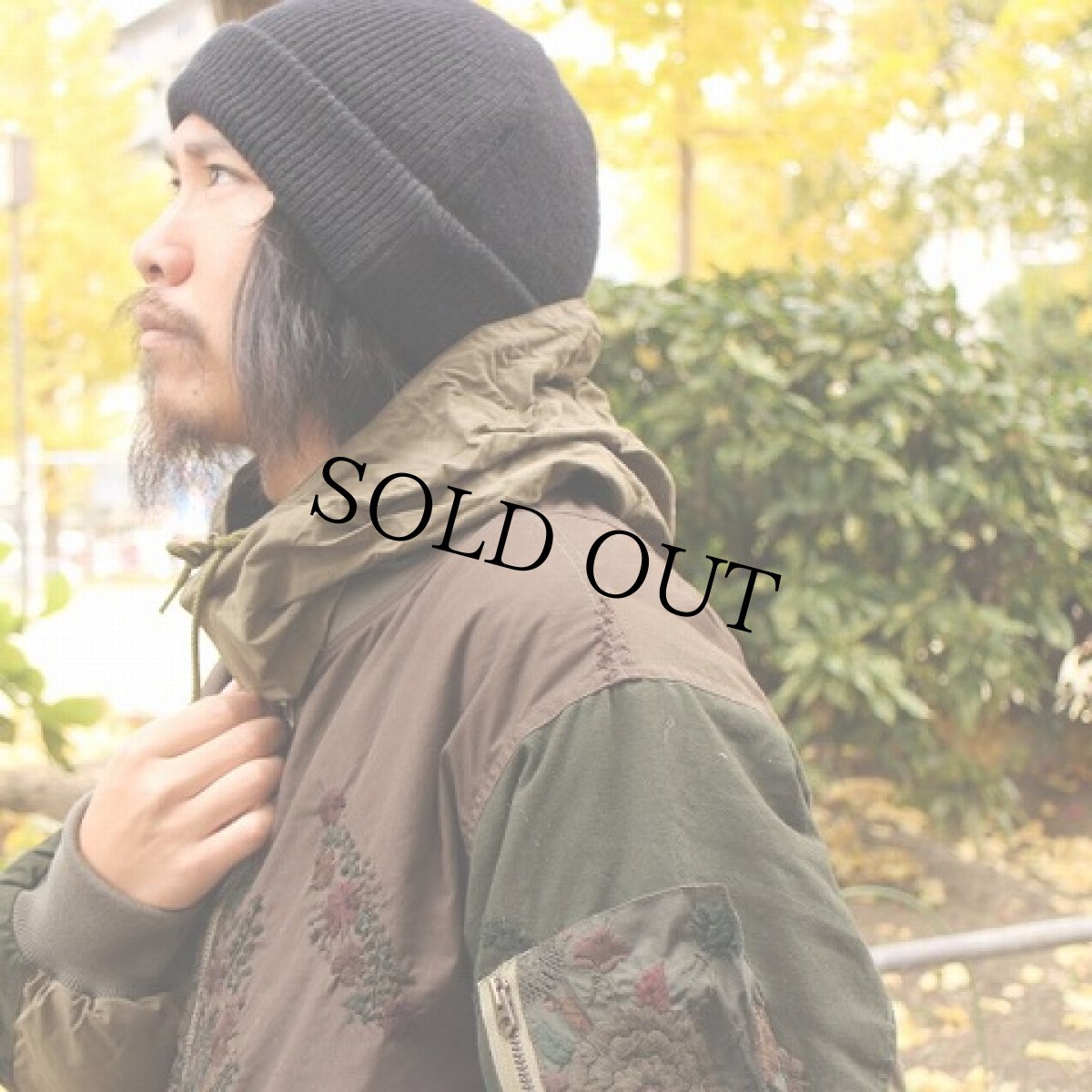 画像4: ink "HIDE FLOWER FLIGHT JKT" KHAKI 【M】 (4)