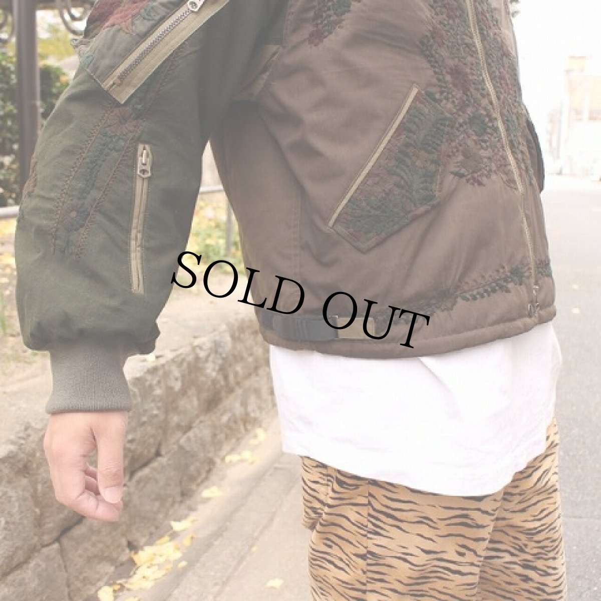 画像8: ink "HIDE FLOWER FLIGHT JKT" KHAKI 【M】 (8)