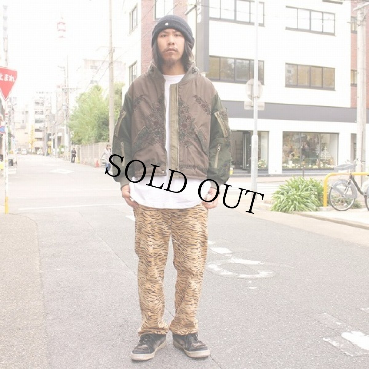 画像3: ink "HIDE FLOWER FLIGHT JKT" KHAKI 【M】 (3)