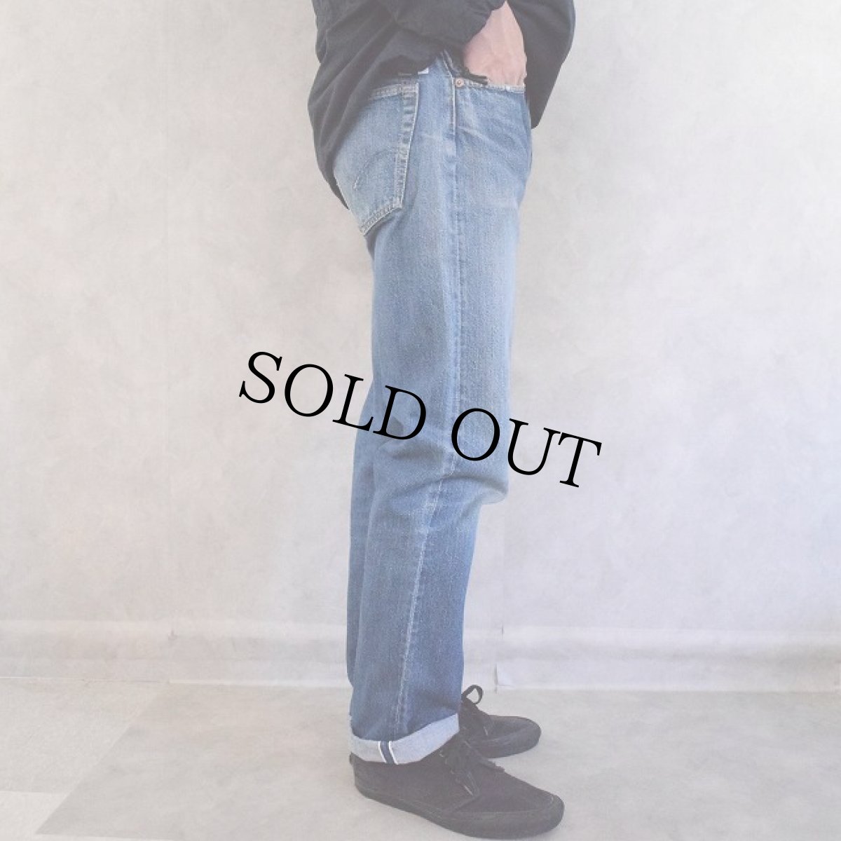 画像6: 60's LEVI'S 501 BIGE TYPE デニムパンツ W33 (6)