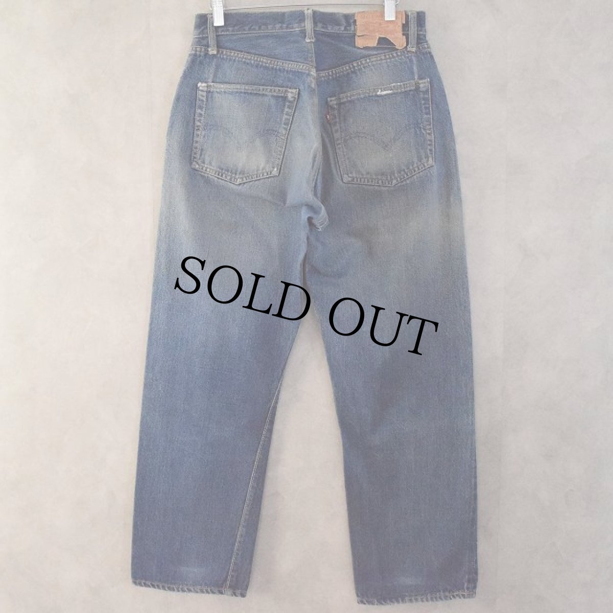 画像8: 60's LEVI'S "501 501" BIGE ダブルネーム デニムパンツ W30 (8)