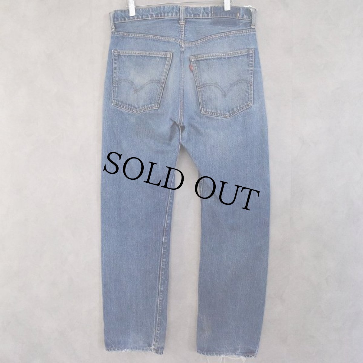 画像6: 60〜70's LEVI'S 505 BIGE デニムパンツ 耳あり W34 (6)