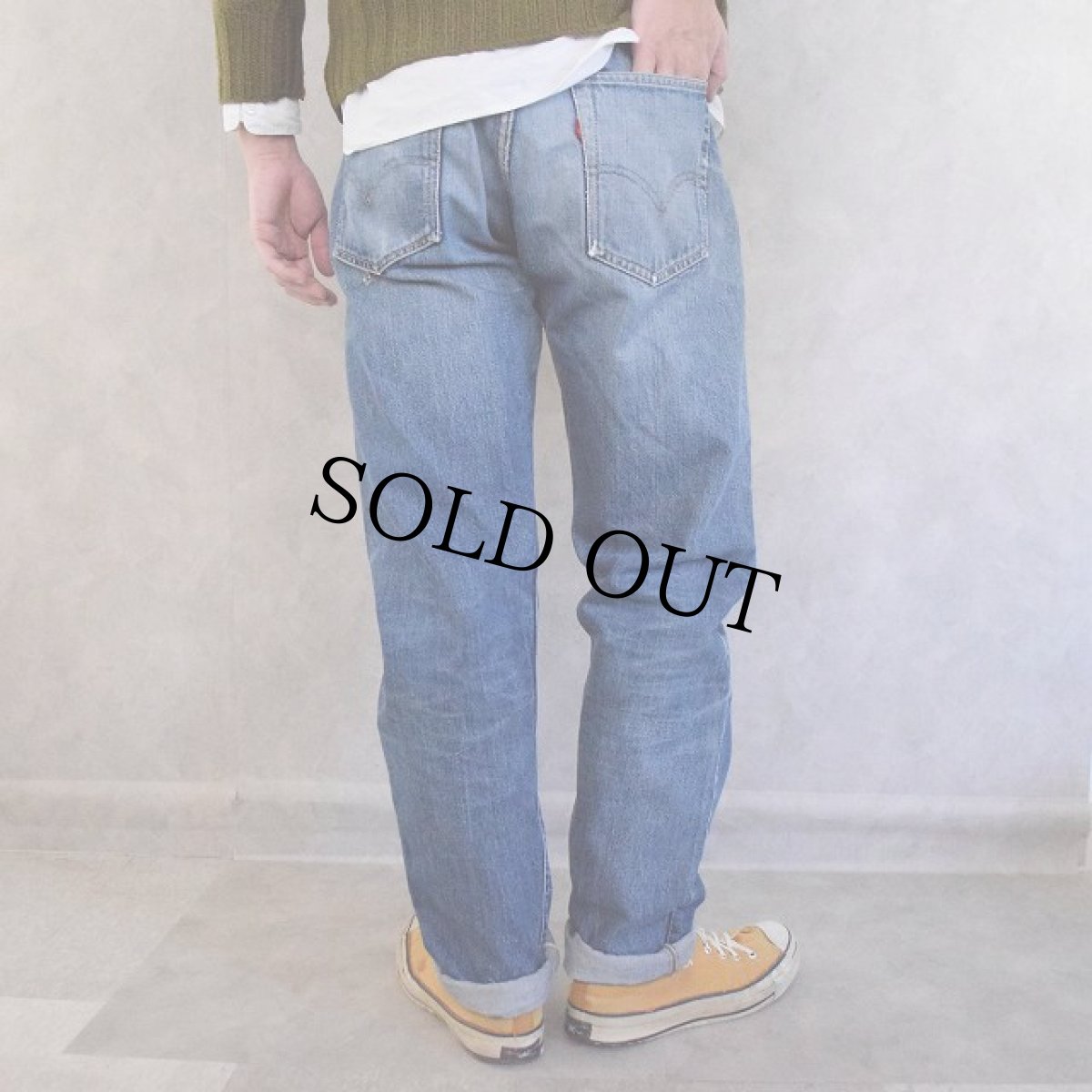 画像6: 60〜70's LEVI'S 505 BIGE デニムパンツ W36 (6)