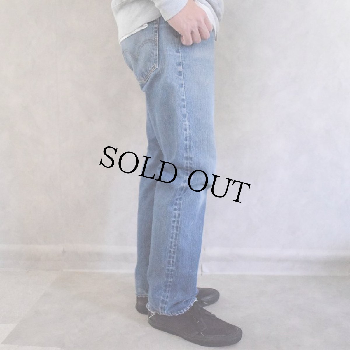 画像3: 60〜70's LEVI'S 505 BIGE デニムパンツ 耳あり W34 (3)