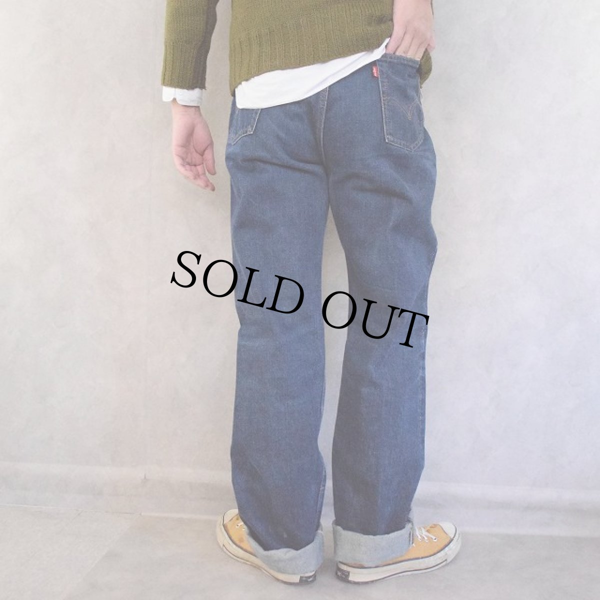 画像6: 70's LEVI'S 517-0217 BIGE デニムパンツ W37 (6)