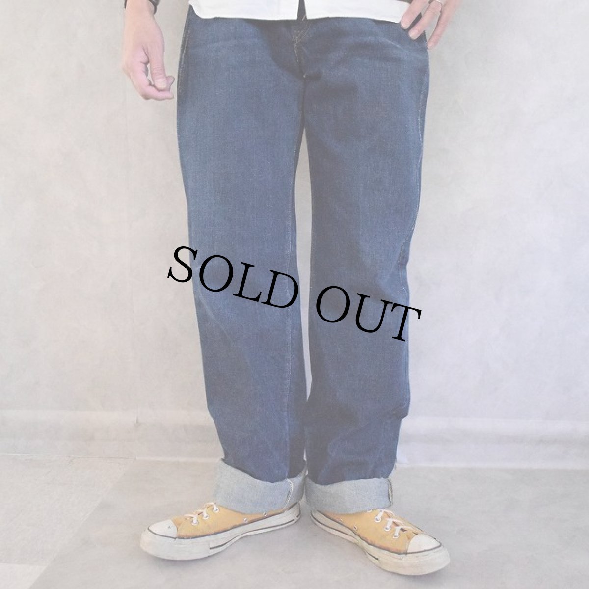 画像4: 70's LEVI'S 517-0217 BIGE デニムパンツ W37 (4)