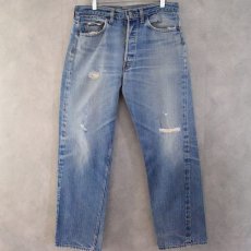 画像4: 60〜70's LEVI'S 501 BIGE デニムパンツ W32 (4)