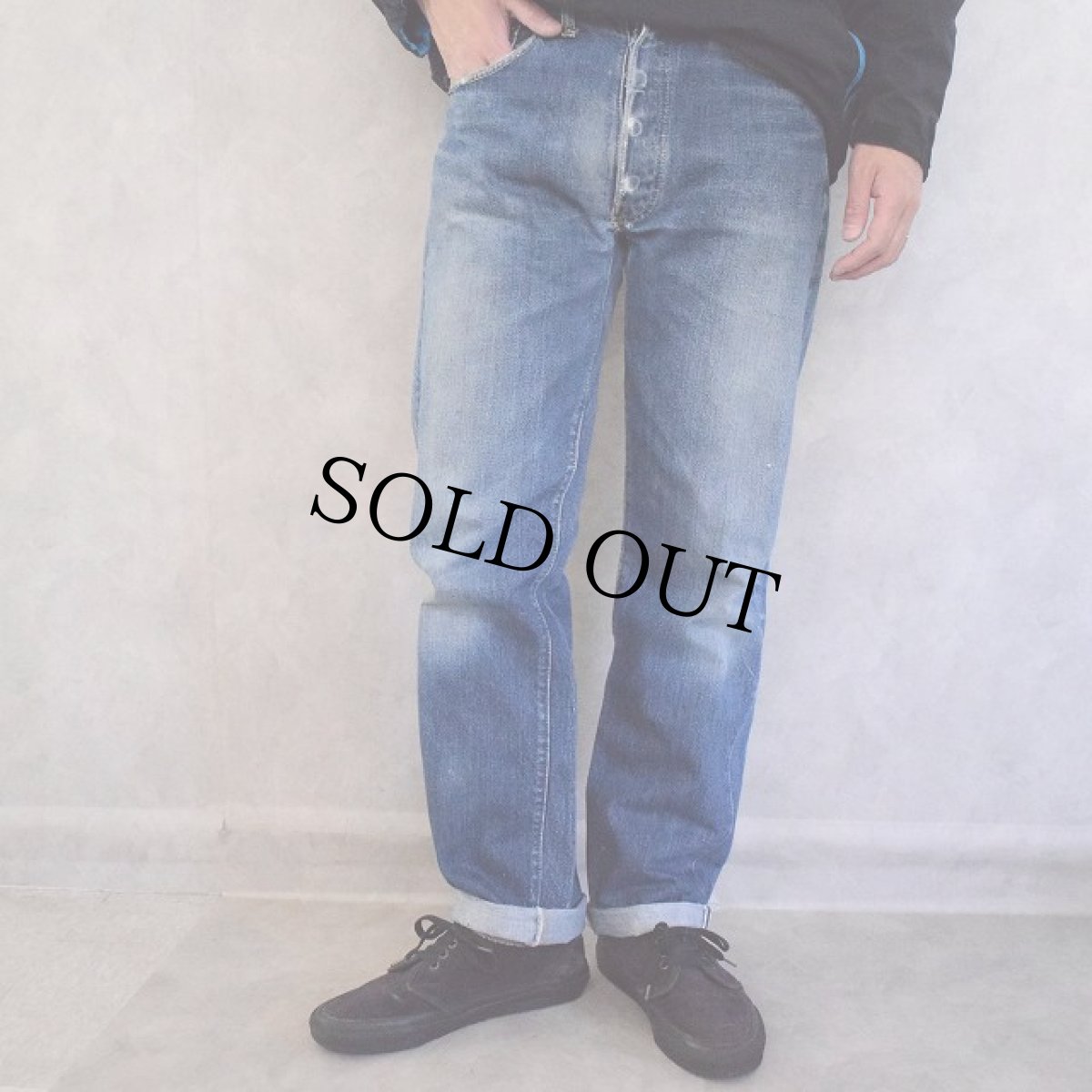 画像5: 60's LEVI'S 501 BIGE TYPE デニムパンツ W33 (5)