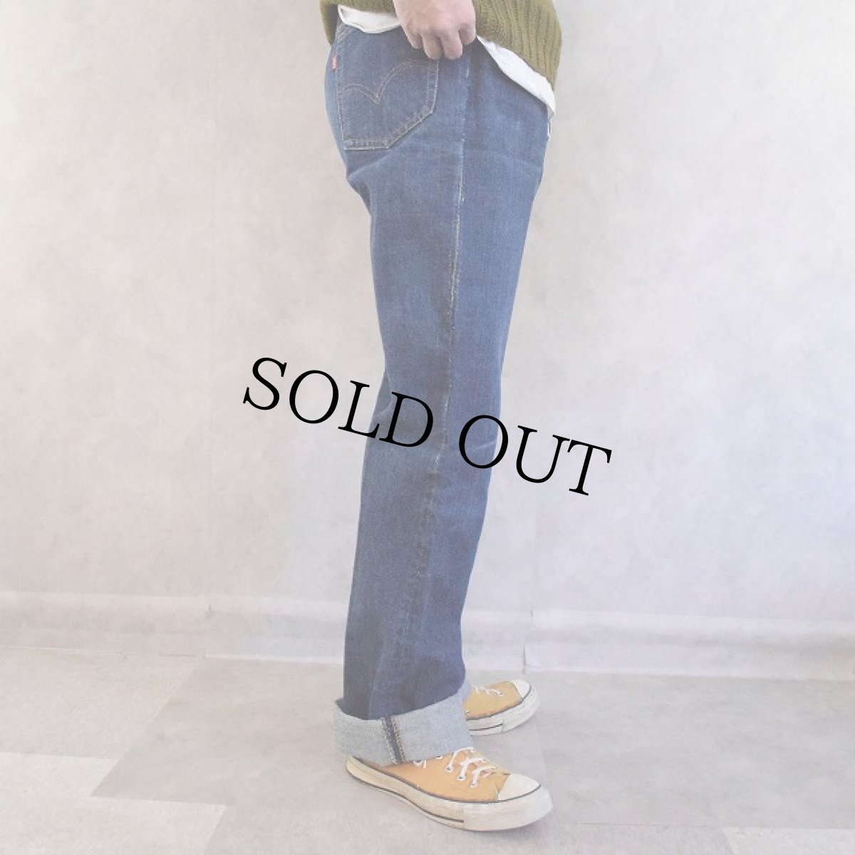 画像5: 70's LEVI'S 517-0217 BIGE デニムパンツ W37 (5)