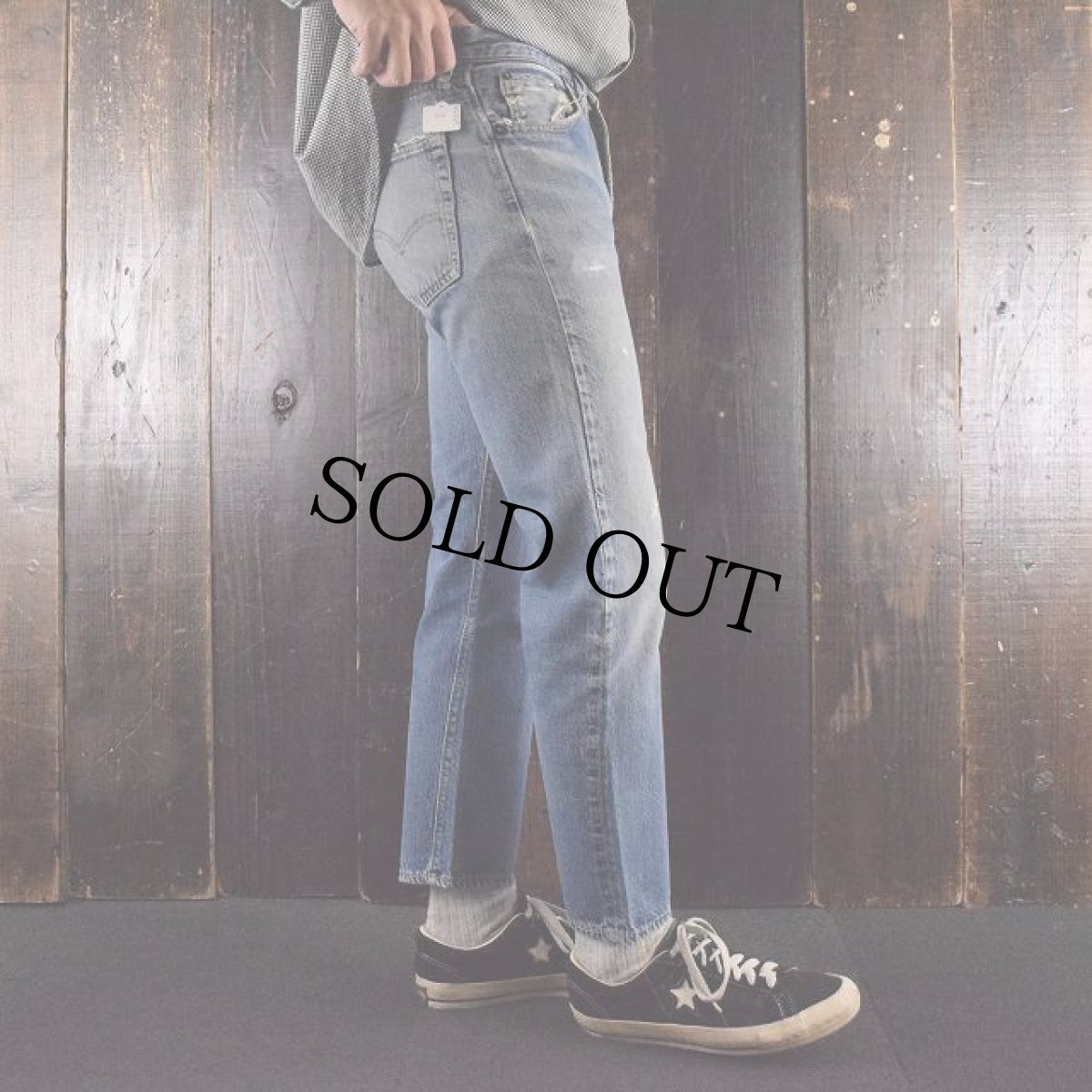 画像4: 60's LEVI'S 502 BIGE デニムパンツ W30 (4)