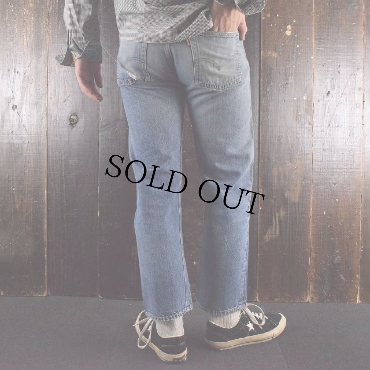 画像5: 60's LEVI'S 502 BIGE デニムパンツ W30 (5)