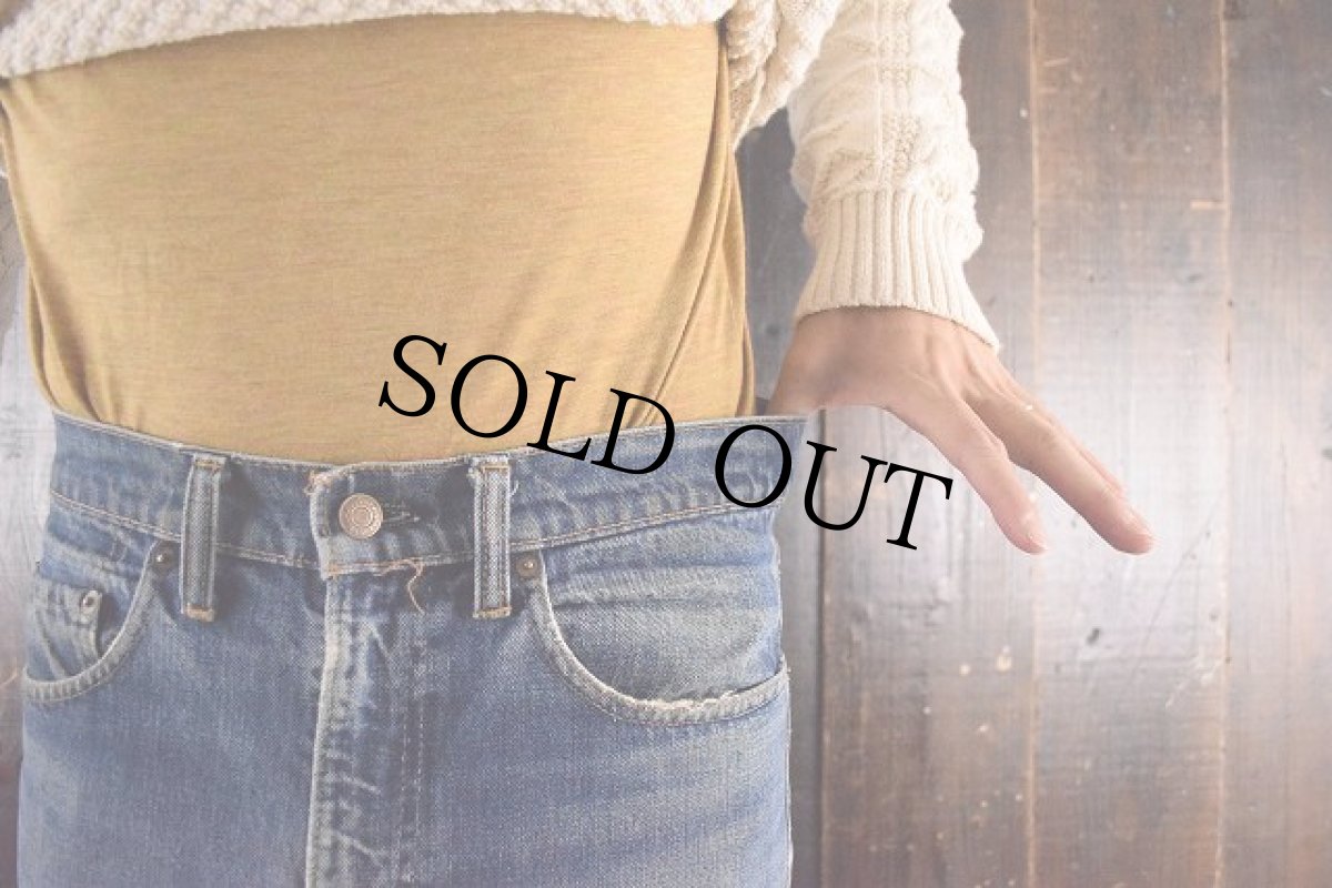 画像6: 60〜70's LEVI'S 505 BIGE デニムパンツ W32 (6)