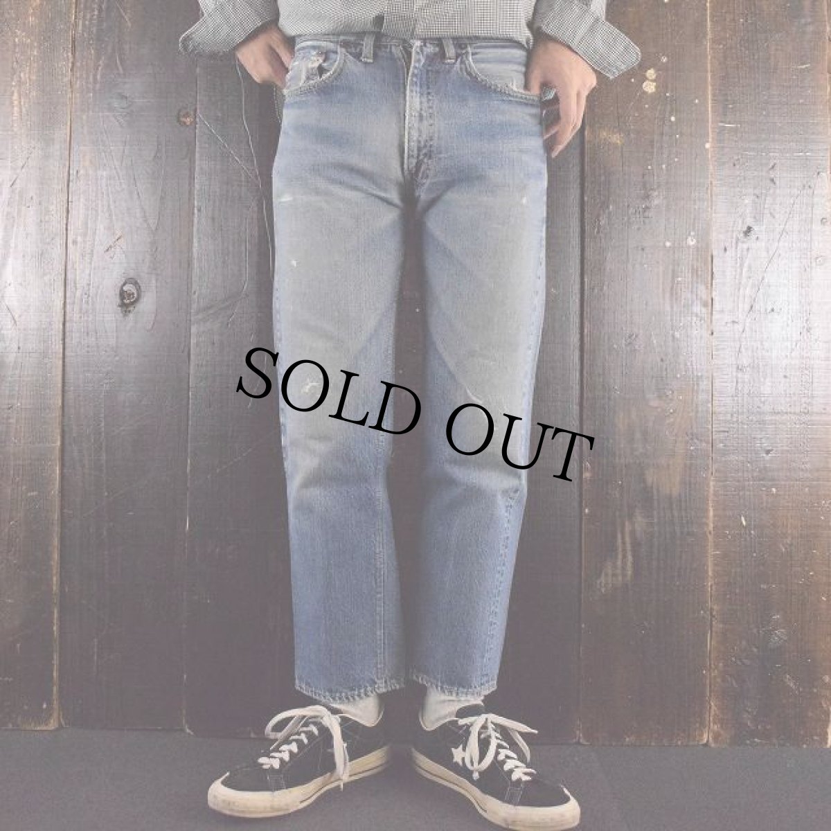 画像3: 60's LEVI'S 502 BIGE デニムパンツ W30 (3)