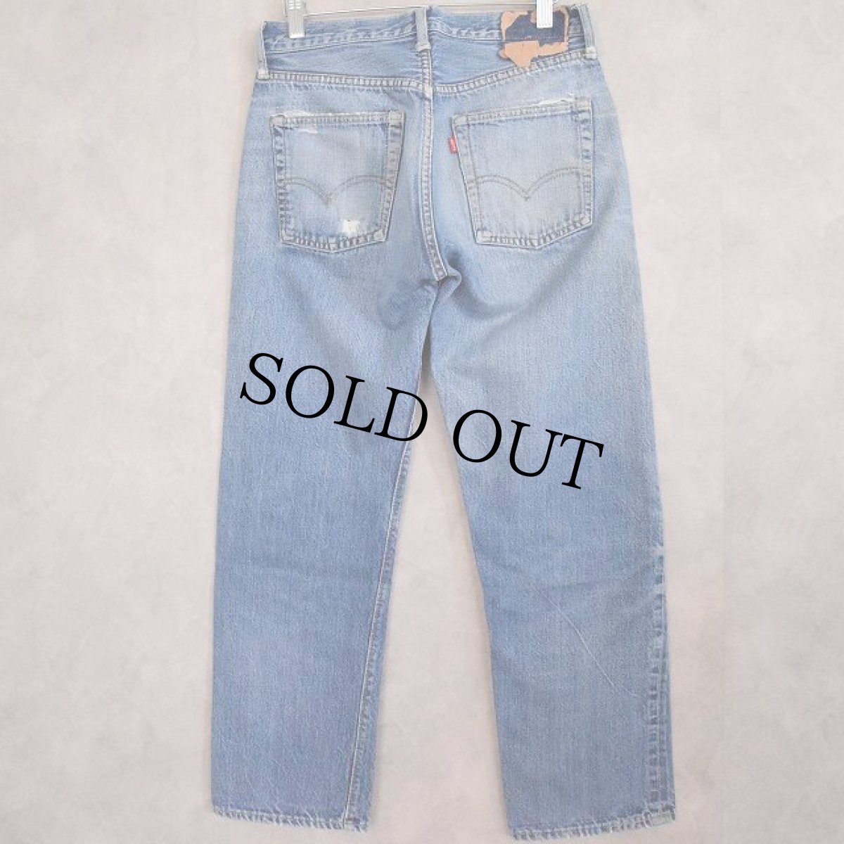 画像2: 60's LEVI'S 502 BIGE デニムパンツ W30 (2)