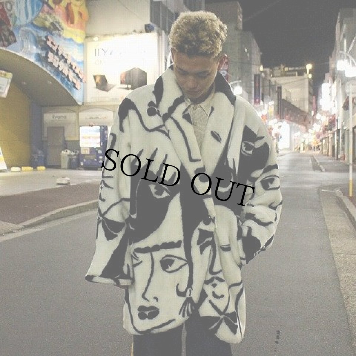 画像5: 80's〜90's DONNYBROOK USA製 フェイス柄 フェイクファーコート (5)