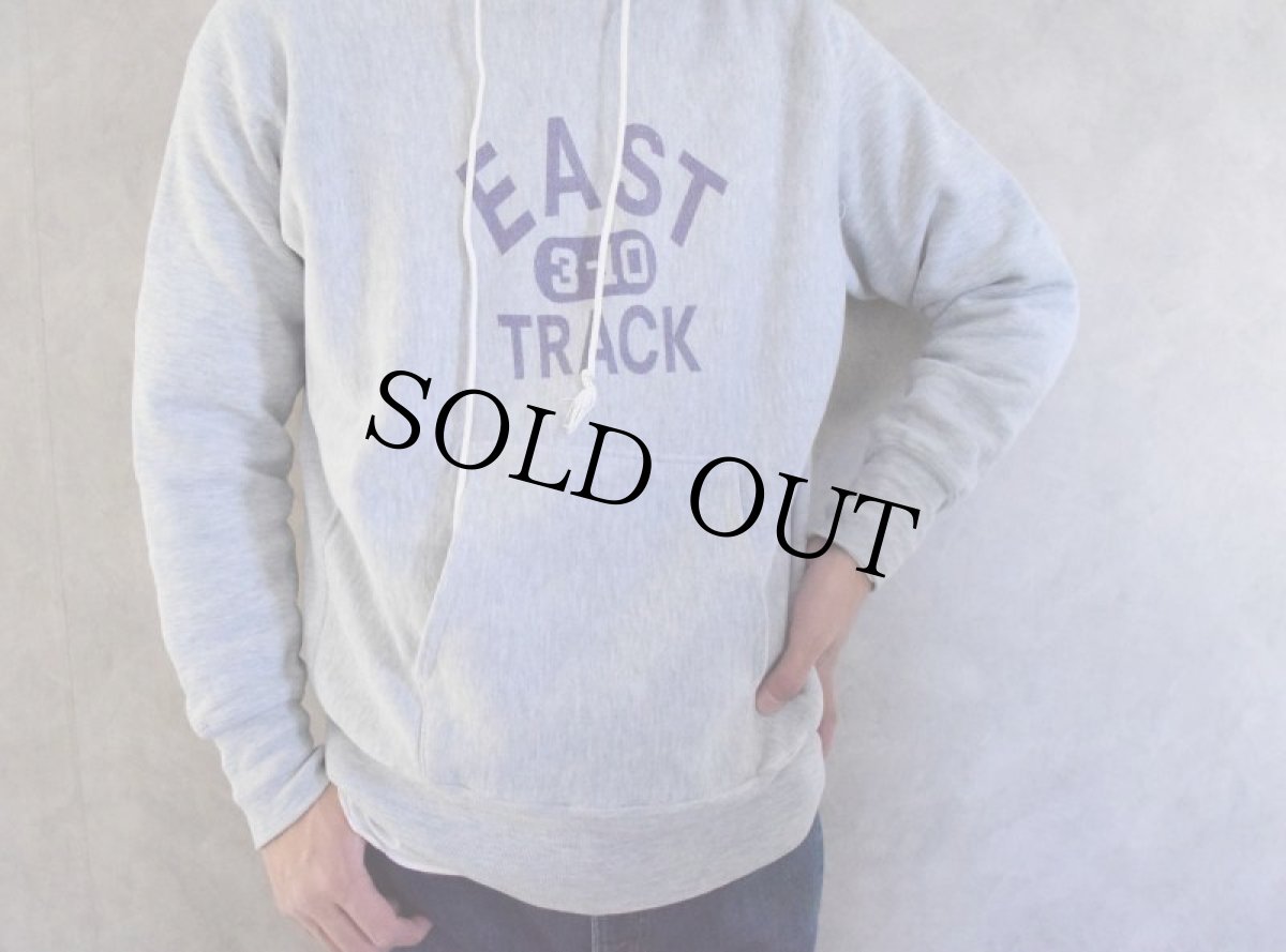 画像4: 70's Champion REVERSE WEAVE 単色タグ 染み込みプリント スウェットフーディ L (4)