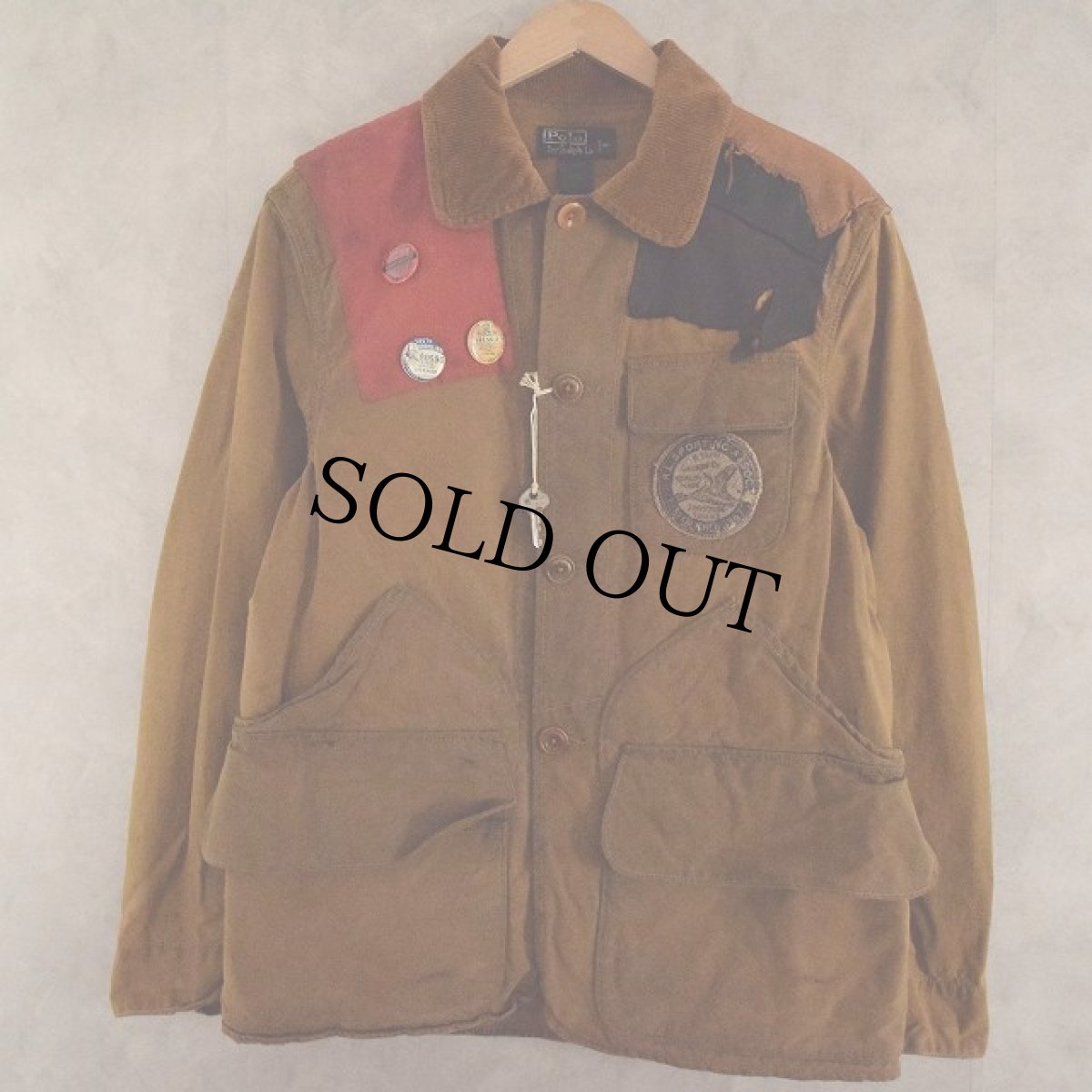 画像1: POLO Ralph Lauren Custom Oiled Hunting Jacket S (1)