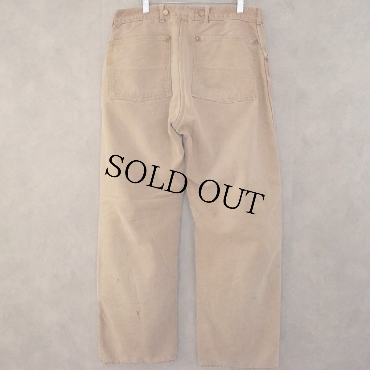 画像2: 40's〜50's Carhartt "ハートタグ" 裏地付きダックペインターパンツ W35 (2)