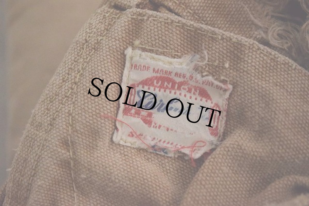 画像3: 40's〜50's Carhartt "ハートタグ" 裏地付きダックペインターパンツ W35 (3)