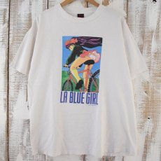 画像1: 90's LA BLUE GIRL USA製 ハンドペイント コミックTシャツ XL (1)