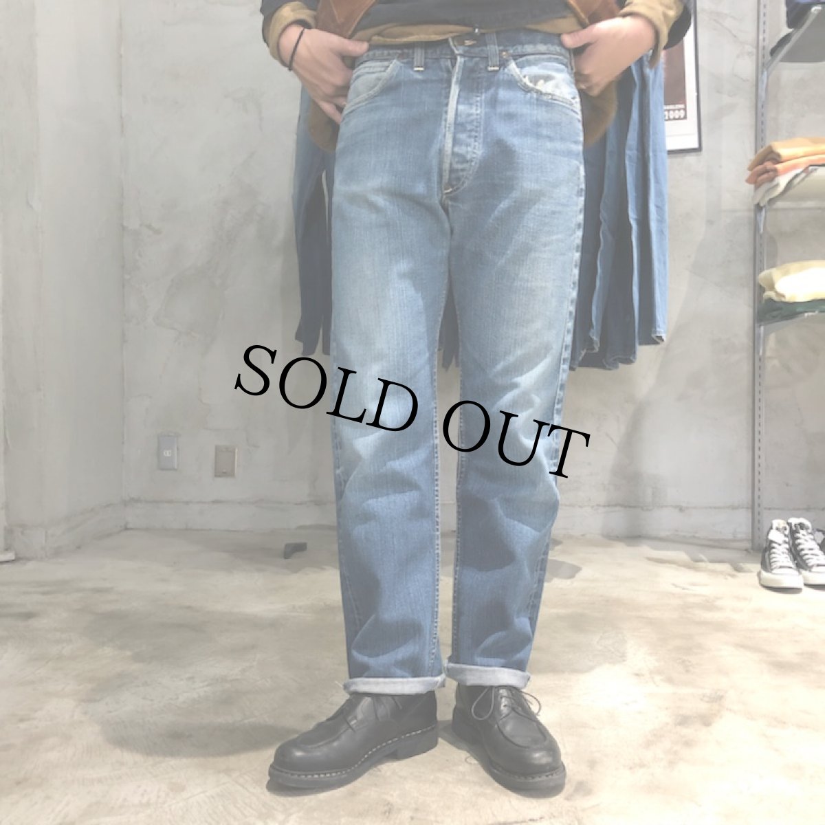 画像6: 40's〜50's Lee Riders 101B 赤センタータグ デニムパンツ W32 (6)