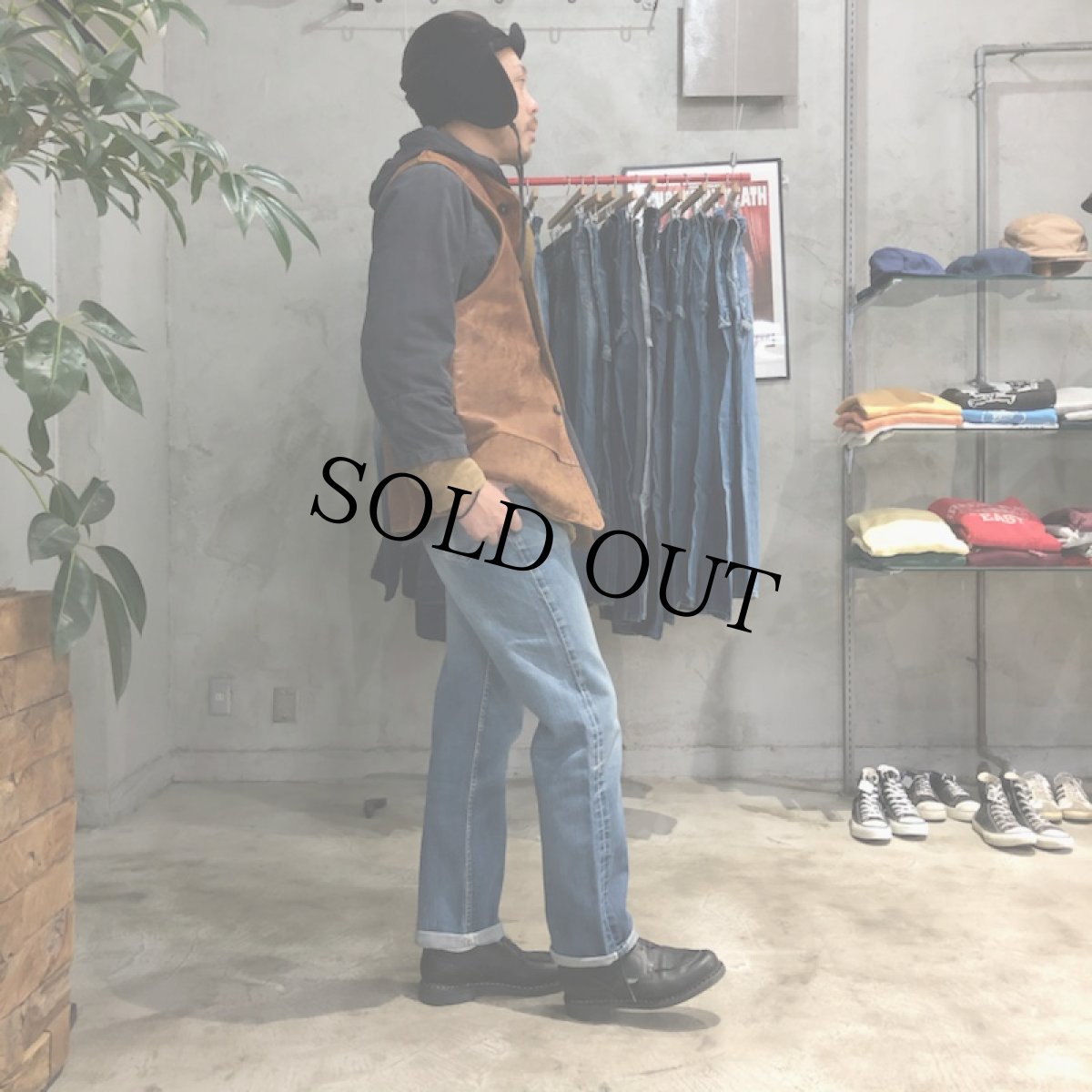 画像4: 40's〜50's Lee Riders 101B 赤センタータグ デニムパンツ W32 (4)