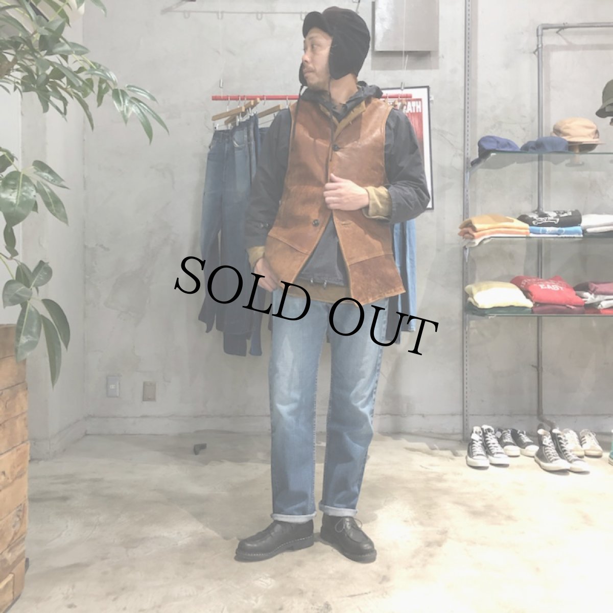 画像3: 40's〜50's Lee Riders 101B 赤センタータグ デニムパンツ W32 (3)