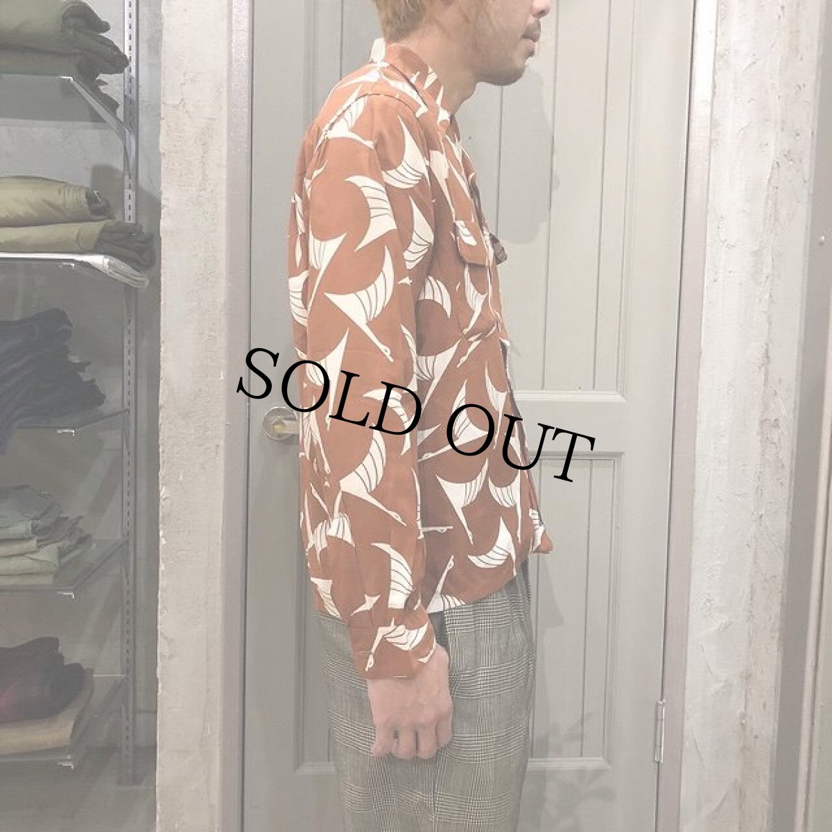 画像3: 40's NORRIS Casuals 鳥柄 L/S Aloha Shirt (3)