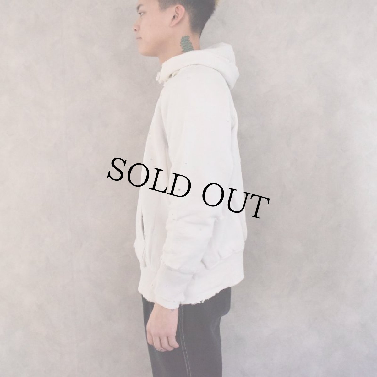 画像4: 60's 裏地サーマル スウェットフーディ (4)