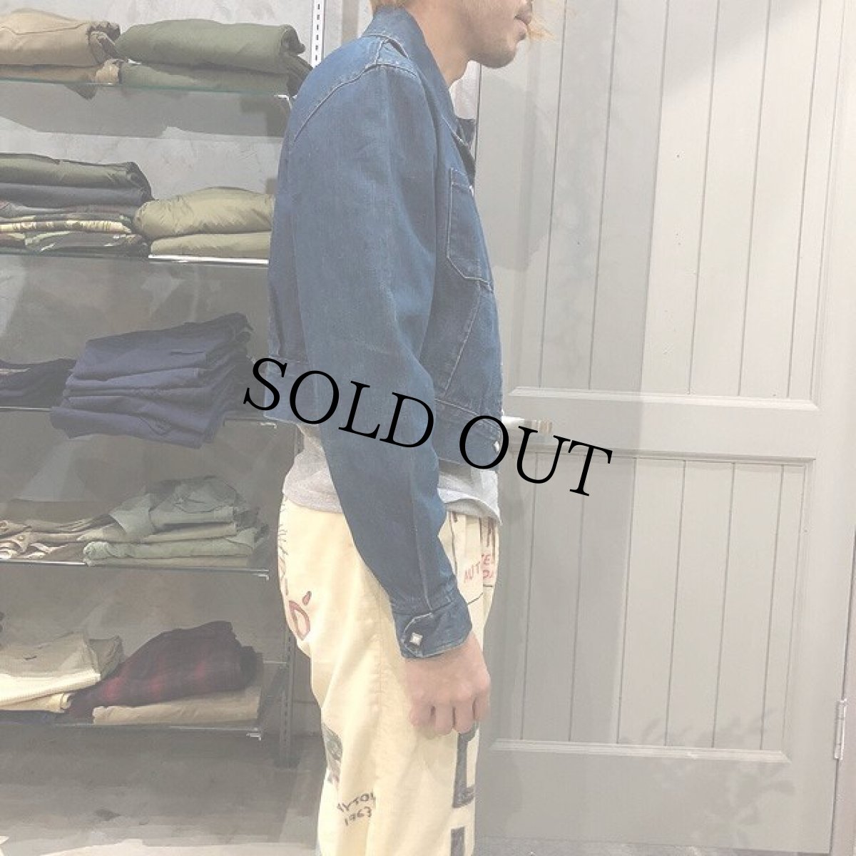 画像3: 50's LEVI'S Shorthorn Denim Lunch Jacket (3)