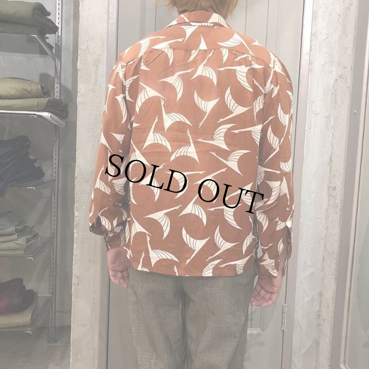 画像4: 40's NORRIS Casuals 鳥柄 L/S Aloha Shirt (4)