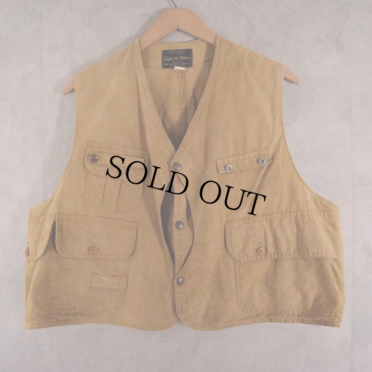 画像1: 40's HETTRICK Half Moon Fishing Vest (1)