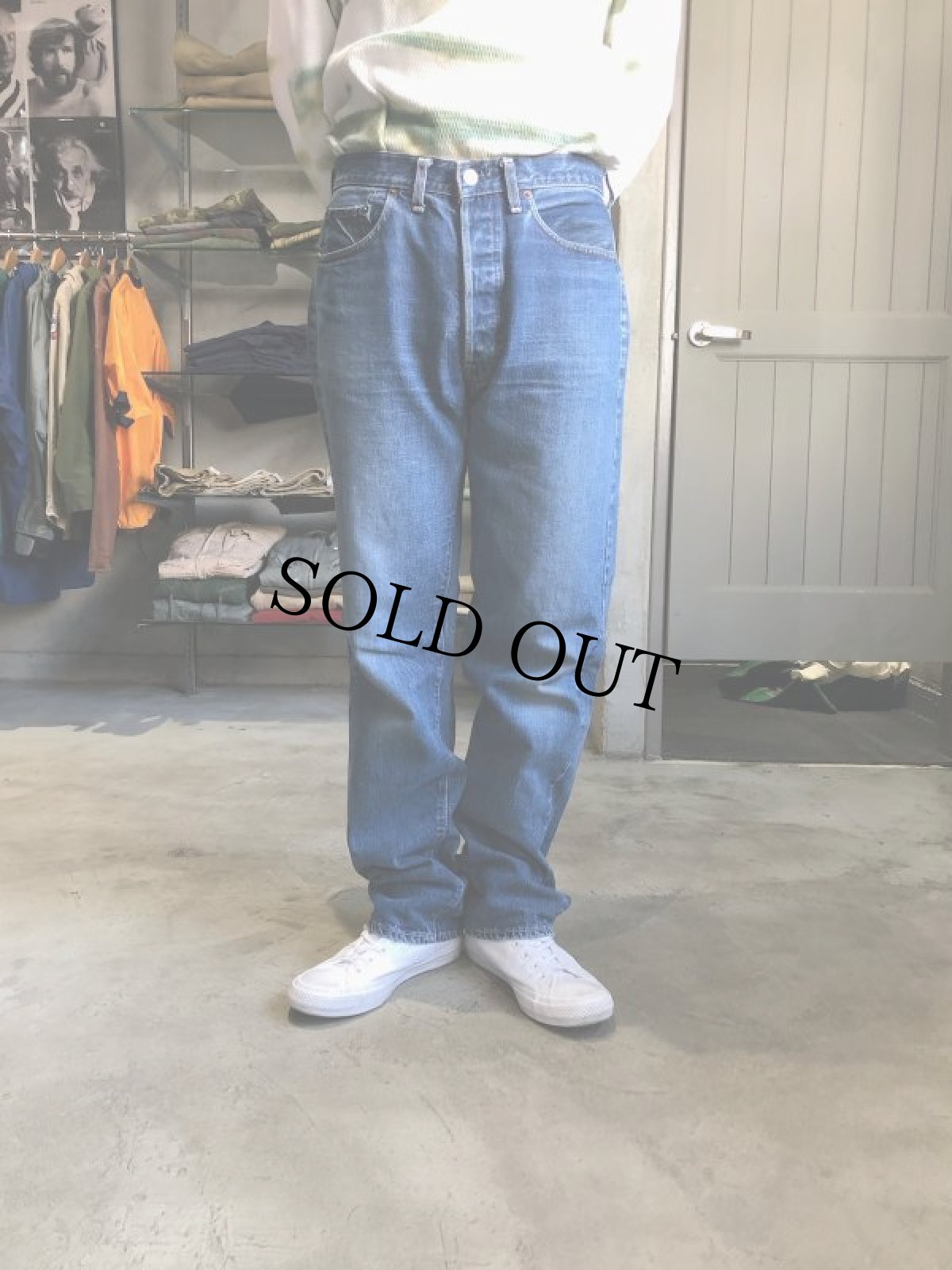 画像3: 60's〜70's LEVI'S 501 BIGE デニムパンツ W33 (3)