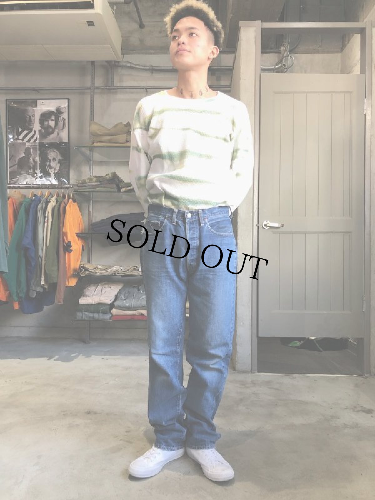 画像2: 60's〜70's LEVI'S 501 BIGE デニムパンツ W33 (2)