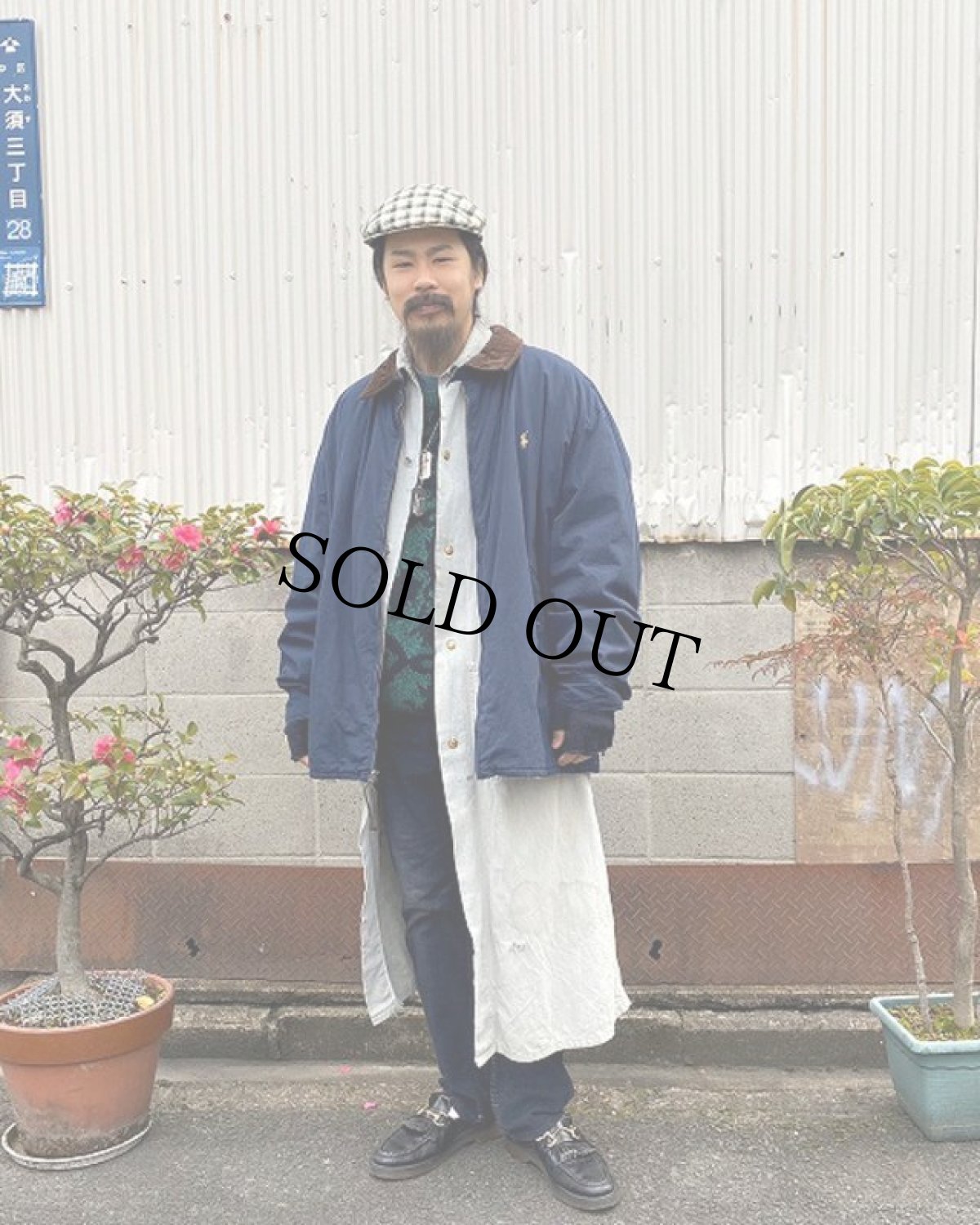 画像2: 60's CARTER'S Gray Chambray Duster Coat (2)