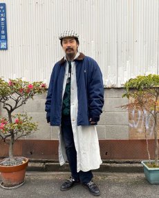 画像2: 60's CARTER'S Gray Chambray Duster Coat (2)