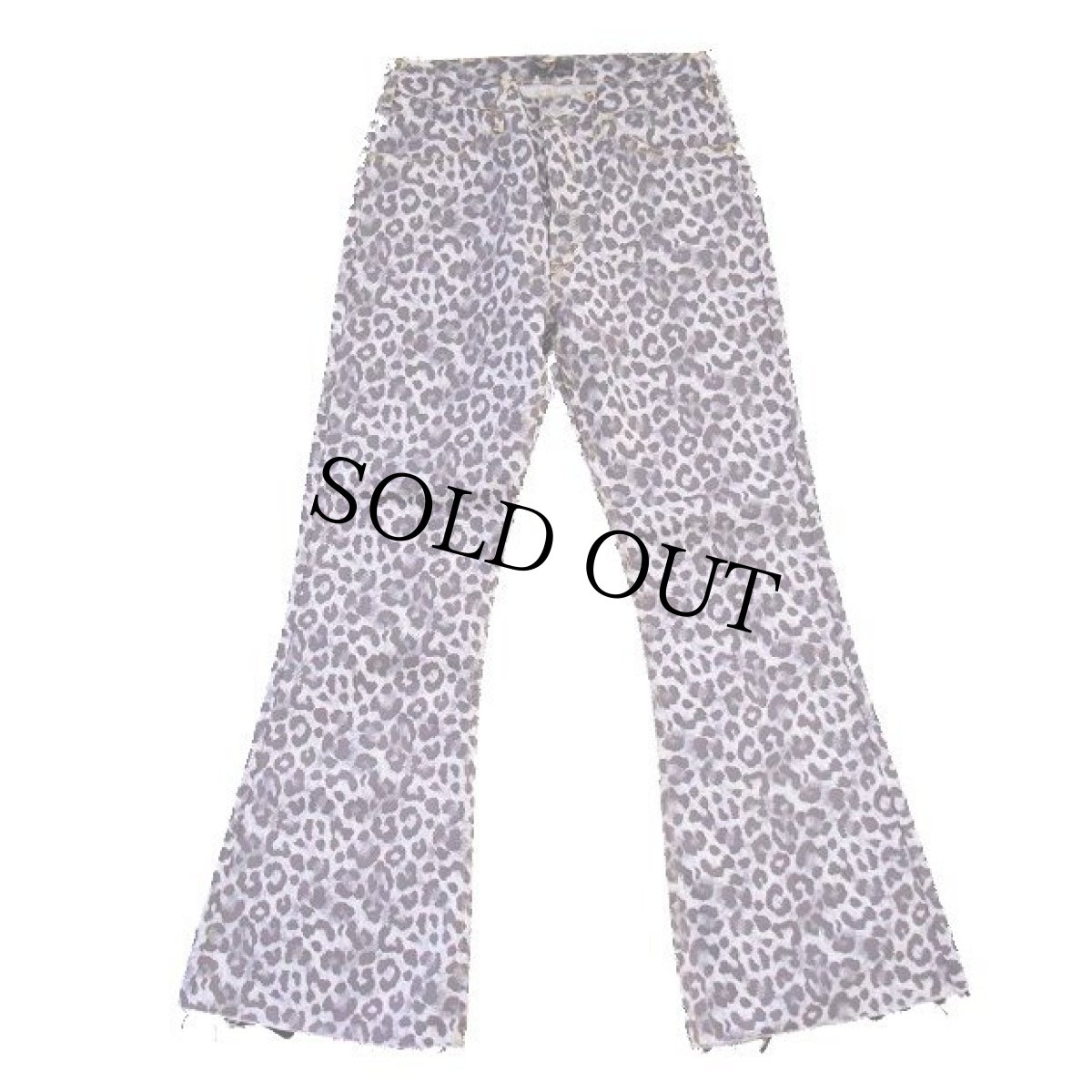 画像1: STRANGE TRIP "LOOSE ROCKER PANTS" WHITE LEOPARD 【L】 (1)