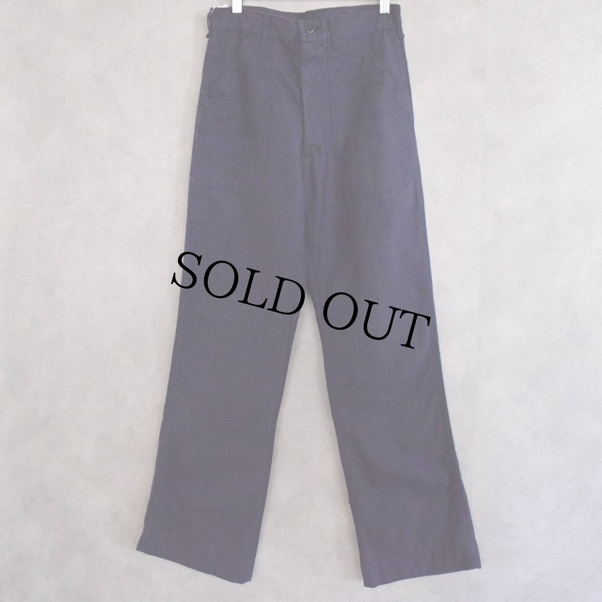 画像1: 70's U.S.NAVY UTILITY TROUSERS DARK BLUE W28 (1)