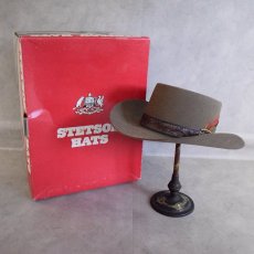 画像1: 60〜70's STETSON Smoke Brown 3X Beaver Hat DEADSTOCK (1)