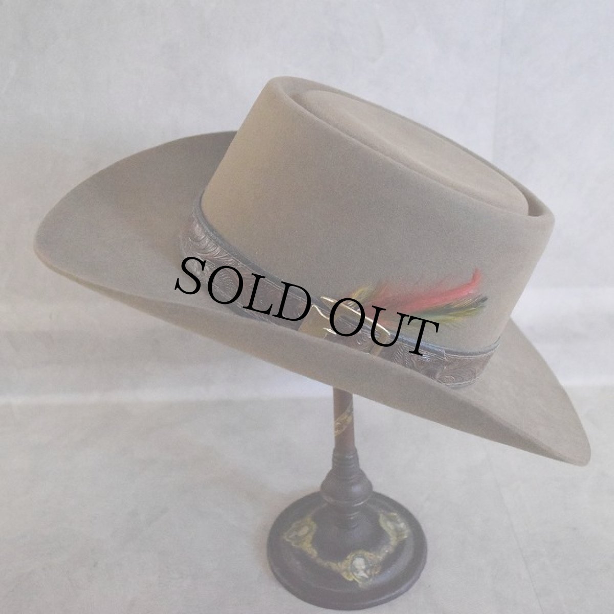 画像2: 60〜70's STETSON Smoke Brown 3X Beaver Hat DEADSTOCK (2)