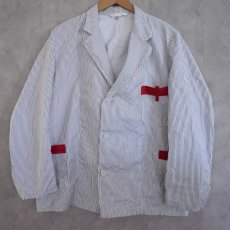画像1: 【SALE】 EURO ストライプ柄 Cotton Work Jacket (1)