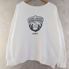 画像1: 50's〜60's "CAMP ROGER STAFF" 前V Sweat XL (1)