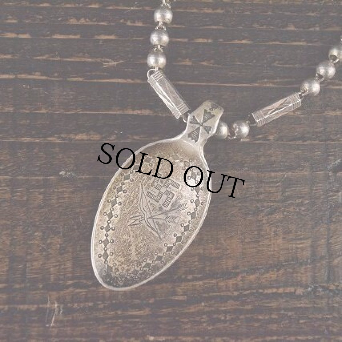 画像1: VINTAGE Navajo Souvenir spoon Silver Necklace (1)