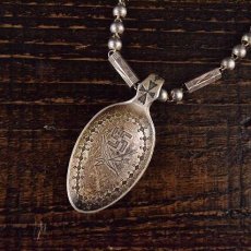 画像1: VINTAGE Navajo Souvenir spoon Silver Necklace (1)