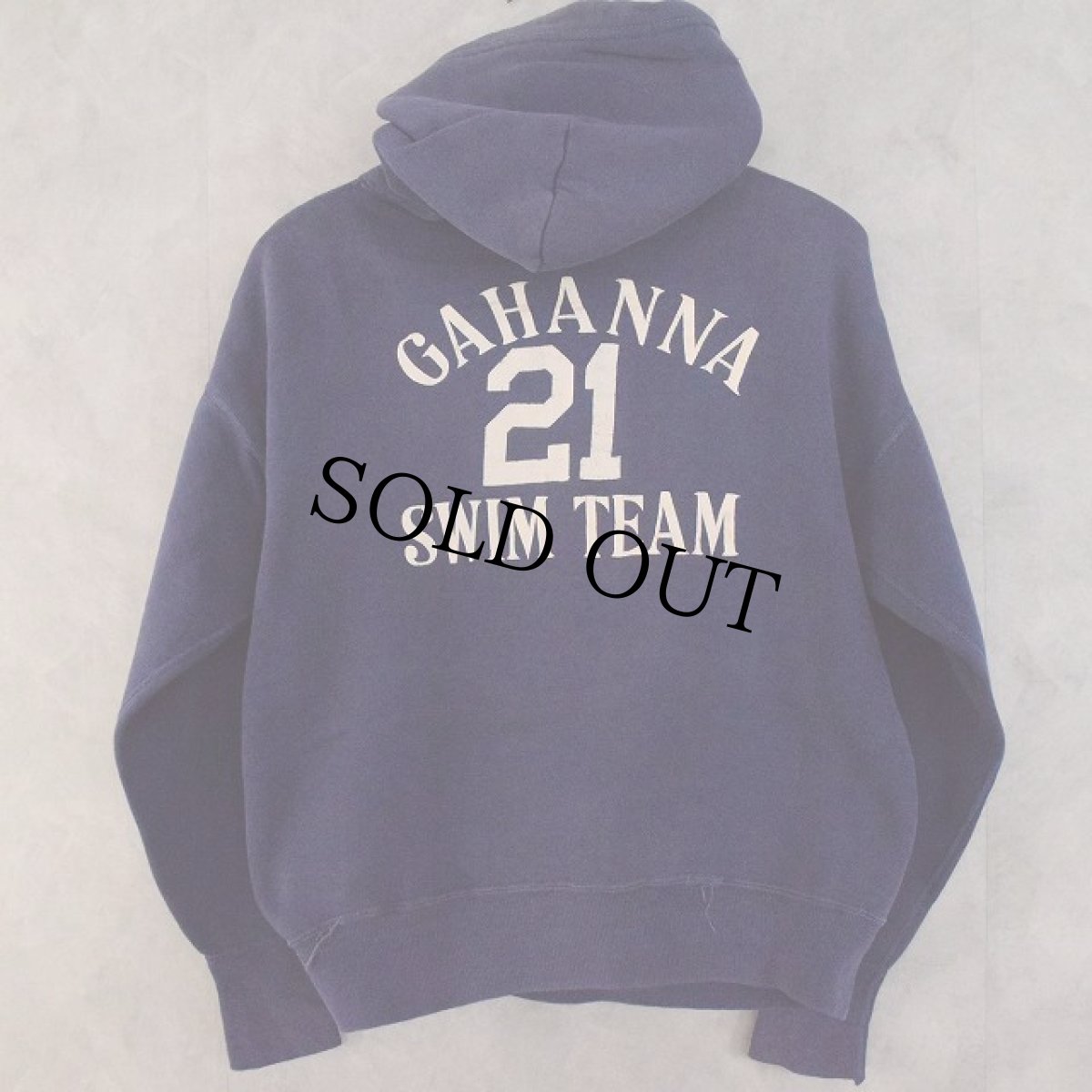 画像1: 60's "GAHANNA SWIM TEAM" Sweat Hoodie Navy (1)